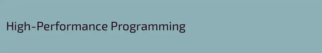 High-Performance Programming